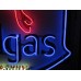 Original Mobilgas (Shield) Pegasus Porcelain Sign with Neon 72 IN W x 72 IN H